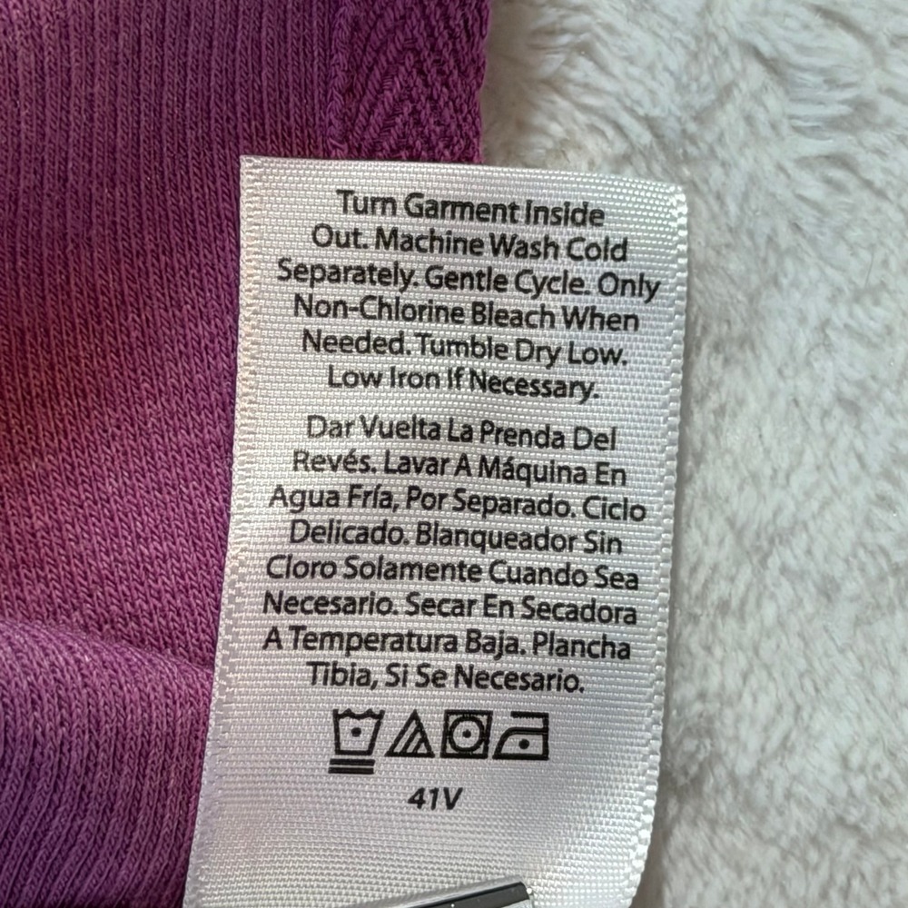 Time and Tru Waffle Knit Top Womens S Purple Good V-Neck Long Sleeve Thermal - Picture 6 of 9
